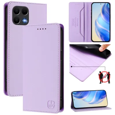 Produktbild von Lederhülle für T-Mobile Revvl 8 Pro/T Phone 3 Pro 5G Hülle Flip Brieftasche Kartenfächern Ständer Schutzhülle Violett