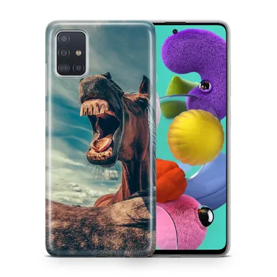 Produktbild von Handyhülle Schutzhülle für Apple iPhone 11 Case Cover Tasche Bumper Etuis TPU, Modell:Apple iPhone 11, Motiv auswählen:Lustiges Pferd