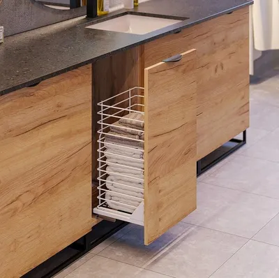 Produktbild von Rejs Cargo-Korb Ausziehbar Flach Weiß 30cm L-300
