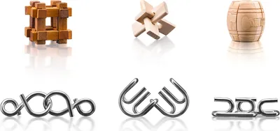 Immagine prodotto di Puzzle metallo-legno Popolare, set di 6