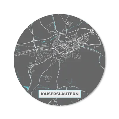 Produktbild von MuchoWow® Mauspad Mousepad Stadtplan - Karte von Deutschland - Blau - Kaiserslautern - Karte 30x30 cm - Mousepads - Maus Mat - Pad - Mausunterlage - Tischunterlage - Schreibtischmatten
