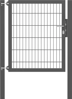 Produktbild von Alberts Einzeltor Flexo Plus mit Zubehör, zum Einbetonieren, anthrazit, Breite 100 cm, Höhe 120 cm, Pfostenstärke 80 x 80 mm