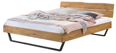 Hasena LEVANE Kufen Bett Massivholzbett Wildeiche natur geölt