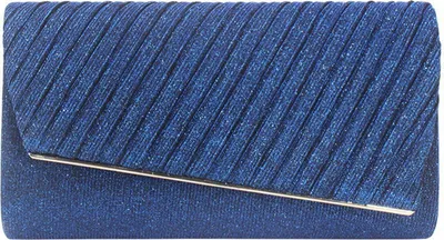 Image de Bleu Glitter Porte-monnaie d'embrayage Femme Sacs de soirée Rabat Enveloppes formelles Sacs à main de mariage Prom
