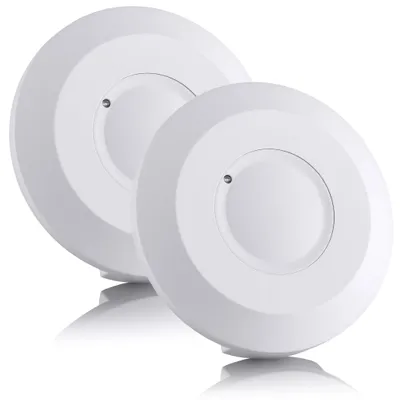 Produktbild von Bewegungssensor 2x Bewegungsmelder Aufputz 360° Deckenmontage HF Sensor SEBSON