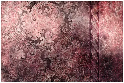 Produktbild von Wallario Wandbild aus Acryl, 90 x 60 cm, freischwebende Optik - Schnörkelmuster in rot