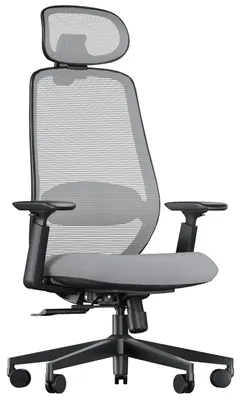 Immagine prodotto di Sedia da ufficio ergonomica, nera, con rivestimento in rete di nylon - supporto lombare regolabile