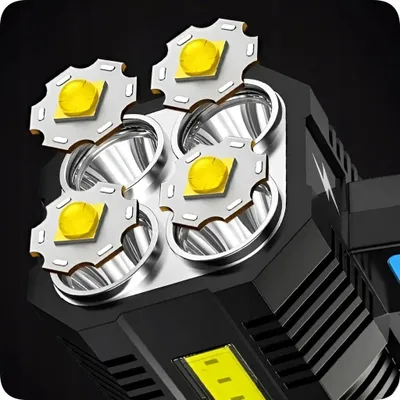 Produktbild von Taktische Militär-Taschenlampe 2000 lm mit Akku multifunktionale USB-Lampe