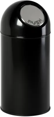 Produktbild von Abfallbehälter mit Druckdeckel und Inneneimer 40 Liter - Schwarz
