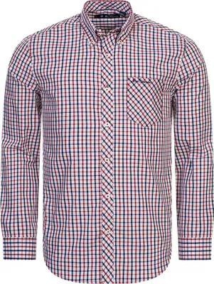 Produktbild von S|BEN SHERMAN House Check Herren Langarm Hemd 0077861-RED