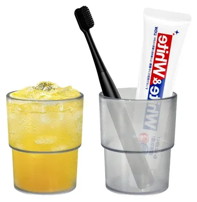 Produktbild von 2 Stück Zahnbürstenbecher aus PP, stapelbare Becher für Zahnbürsten, Mundspülbecher, Wasserbecher, Ersatzzahnputzbecher für Wandmontage