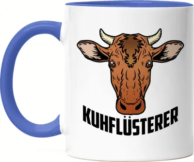 Produktbild von Kuhflüsterer Tasse Blau Kuh-Fans Kuh-Liebhaber Milchkuh Landwirt Geschenkidee