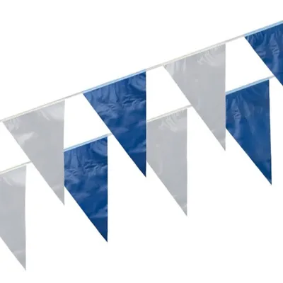 Produktbild von 480x Wimpelkette, Folie 10 m blau/weiss wetterfest