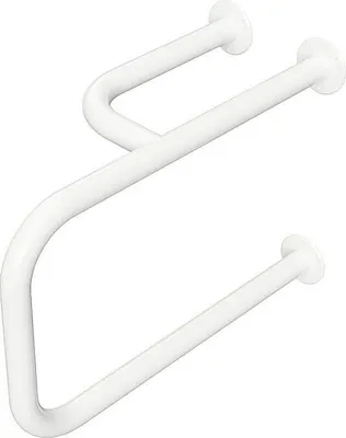 Produktbild von BELP Stützgriff Links Eisen Weiß 230x375x516 mm, 120 kg Traglast für Bad & WC >> zum Bohren