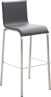 Obrázek produktu pro Barová židle, stolička, čalouněný sedák, pohodlný design | barva: šedá