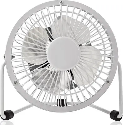 Produktbild von Nedis FNDK1WT10, Haushalts-Lamellenlüfter, Weiß, Tisch, Metall, 10 cm, 1 m