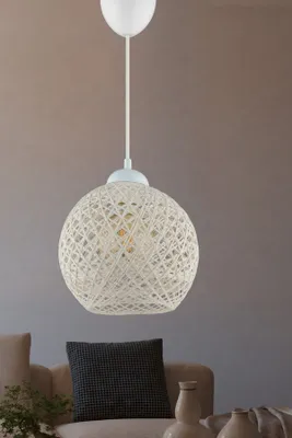Image de Opviq, DL097, Lustre, blanc, plastique, 22 x 22 x 54 cm