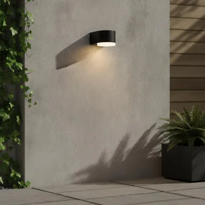 Obrázok produktu pre Vonkajšie nástenné svietidlo NOVA LUCE NUS, čierny hliníkový difúzor s akrylovým povrchom, LED 4 W, 3000 K, 100–240 V, 120°, stupeň krytia IP54, bodové svietidlo 9200201, Obrázok generovaný UI