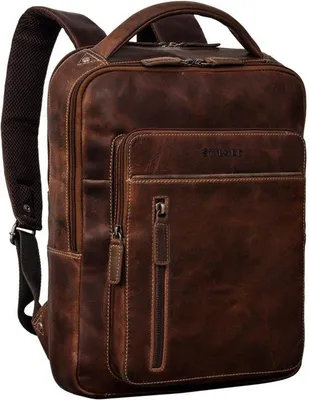 Produktbild von Gebrauchstasche Tory, groß, herren, Damen, Business-Vintage-Tasche, Laptop-Tasche, 13-14 Zoll Reisegepäck, echtes Leder, Braun