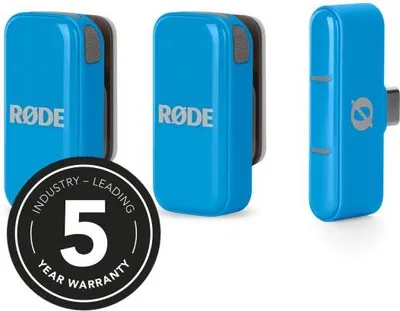 Zdjęcie produktu dla Bezprzewodowy system mikrofonowy Rode Wireless Micro USB-C Blue z miękkim etui