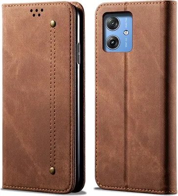 Obrázek produktu pro Pouzdro pro Motorola Moto G54 /G54 Power, Kožené Peněženkové Pouzdro s Magnetickým Uzavíráním a Stojánkem hnědé