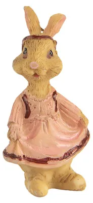 Produktbild von Clayre & Eef Dekorationsfigur Kaninchen 3x3x5 cm Braun Kunststoff
