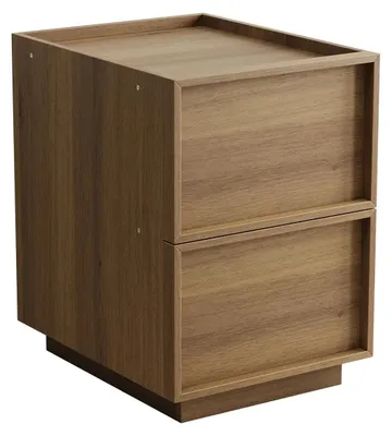 Produktbild von Nachttisch - Nachtschrank - Holz - Moderner Marokkanischer Stil - Grifflose Schublade - 38 x 48 x 50 cm