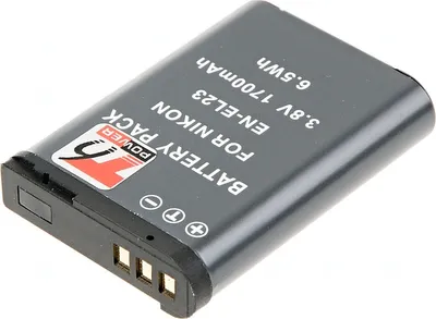 Produktbild von T6 Power Akku für Nikon CoolPix P900, Li-Ion, 3,8 V, 1700 mAh (6,5 Wh), schwarz