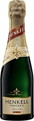 A bottle of Henkell Trocken Piccolo Sekt.