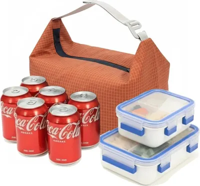 Produktbild von INF Faltbare Isolierte Kühltasche - Tragbare Thermotasche für Lunchbox & Getränke Rot