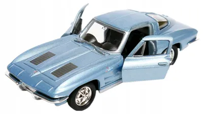 Produktbild von WELLY Chevrolet Corvette 1963 Metallmodell Maßstab 1:32 blau
