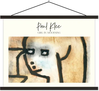 Produktbild von MuchoWow® Textilposter Kunst - Paul Klee - Trauerndes Mädchen 40x30 cm mit schwarzem Rahmen - Dekorationen