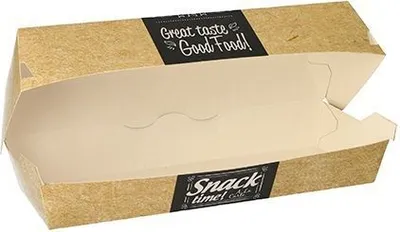 Produktbild von Baguetteboxen, Pappe "pure" 6,5 cm x 7,5 cm x 21 cm "Good Food"