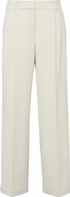 Produktbild von Comma Wide-Leg-Hose mit doppeltem Formbund, dezenten Falten und hochwertigem Fall Grau/Schwarz Größe 34