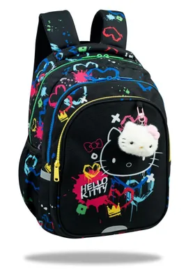 Image de Sac à dos d'école Hello Kitty Jerry Noir Néon