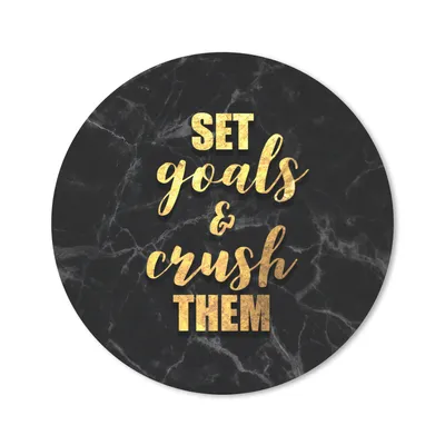 Produktbild von MuchoWow® Mauspad Mousepad Zitat - Motivation - Marmor - Gold 20x20 cm - Mousepads - Maus Mat - Pad - Mausunterlage - Schreibtischmatte