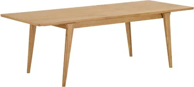 Image de Karna table de salle à manger 180, 230 cm incl. 1 rallonge placage chêne.
