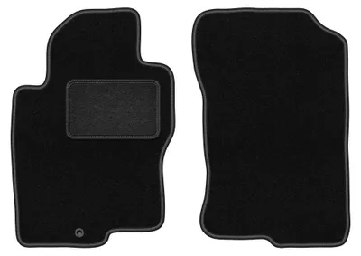 Produktbild von Velours-Fußmatten Vorne für Nissan Pathfinder R51 2005- (SUV) – 2-tlg, Schwarz, passgenau – Wielganizator LUX
