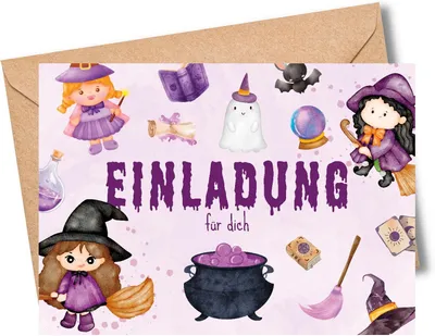 Produktbild von Einladungskarten für Kindergeburtstage – Set mit 10 Stück – Für Jungen und Mädchen – Geburtstagseinladungen für Kinder