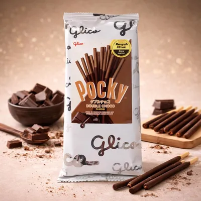 Immagine prodotto di Pocky Doppio Cioccolato Confezione Morbida 47g