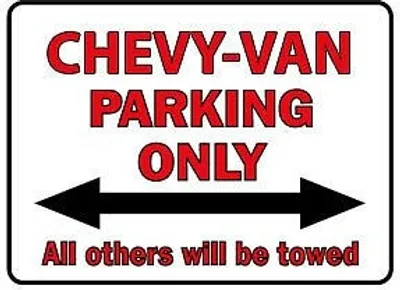 Produktbild von Parkschild - Chevy-Van Parking Only - 308829 - Gr. 40 x 30 cm