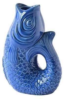 Produktbild von Gift Company Kerzenständer Monsieur Carafon Fisch Blau (16,2cm)