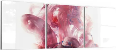 Produktbild von DEQORI Glasbild Echtglas 3x50x50 cm 'Zauberhaftes Farbenspiel' Wandbilder XXL groß