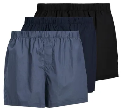 Image de JACK&JONES Boxers pour hommes, Lot de 3 - JACMILANO WOVEN BOXERS 3 PACK , Coton Bleu foncé L