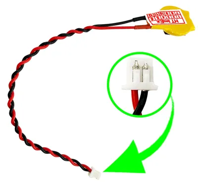 Produktbild von RTC CR1220 BIOS CMOS Batterie Knopfzelle Akku Battery mit Steckerkabel für ASUS B400a, Q535UD, Q535UD, N550JX