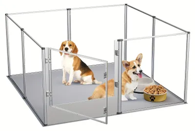 Immagine prodotto di Recinto per cani - Recinto per cuccioli - Kennel per cani - Recinto per conigli - Recinto per animali domestici - Acrilico trasparente - Pavimento impermeabile