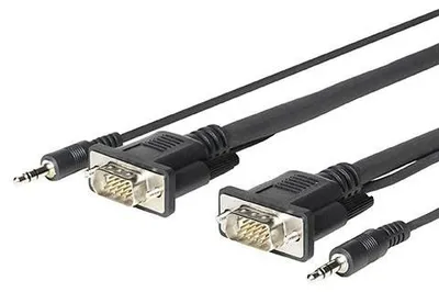 Productafbeelding van Vivolink PROVGAMCS1.8, 1,8 meter, VGA (D-Sub) + 3,5 mm, VGA (D-Sub) + 3,5 mm, Samec, Samec, Recht