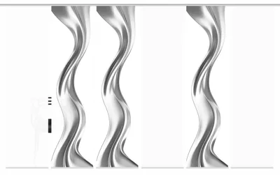 Produktbild von Schiebegardine OAKLEY, Seidenoptik, Digitaldruck, 245x60 cm, Wellenmotiv, mit Zubehör