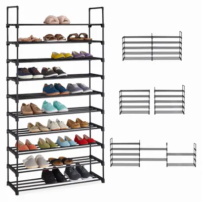 Immagine prodotto di Scaffale per scarpe extra-large con 10 ripiani, ideale per ottimizzare lo spazio di stoccaggio