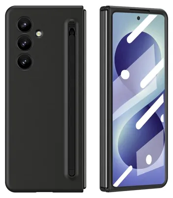 Image de Coque de protection Avizar à 360°, finition mate, pour Galaxy Z Fold 8 Ultra, avec stylet, couleur noire